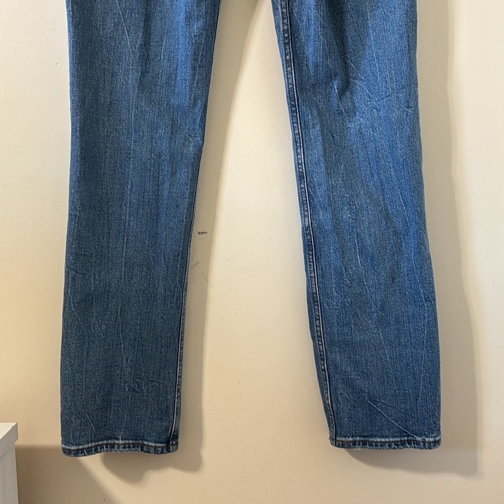 Abercrombie & Fitch The 90s Slim Straight Ultra High Rise Distressed Jean Sz 28 - Picture 9 of 10